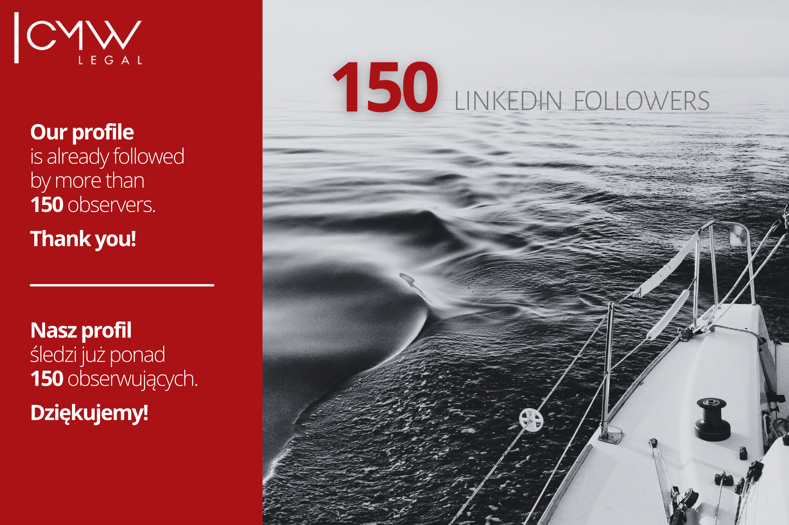 We have more than 150 followers on LinkedIn!
