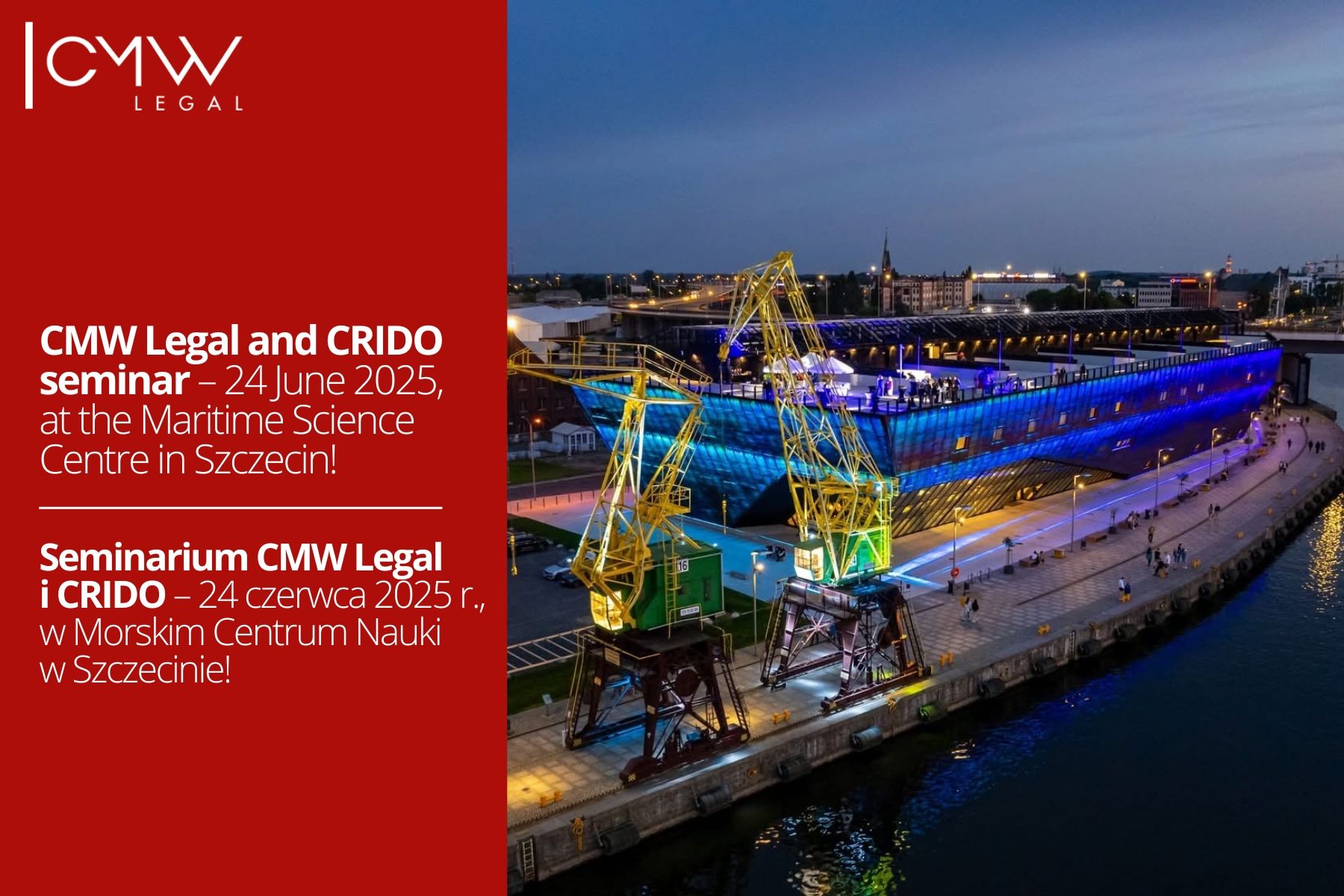  CMW Legal and CRIDO joint seminar date approaching