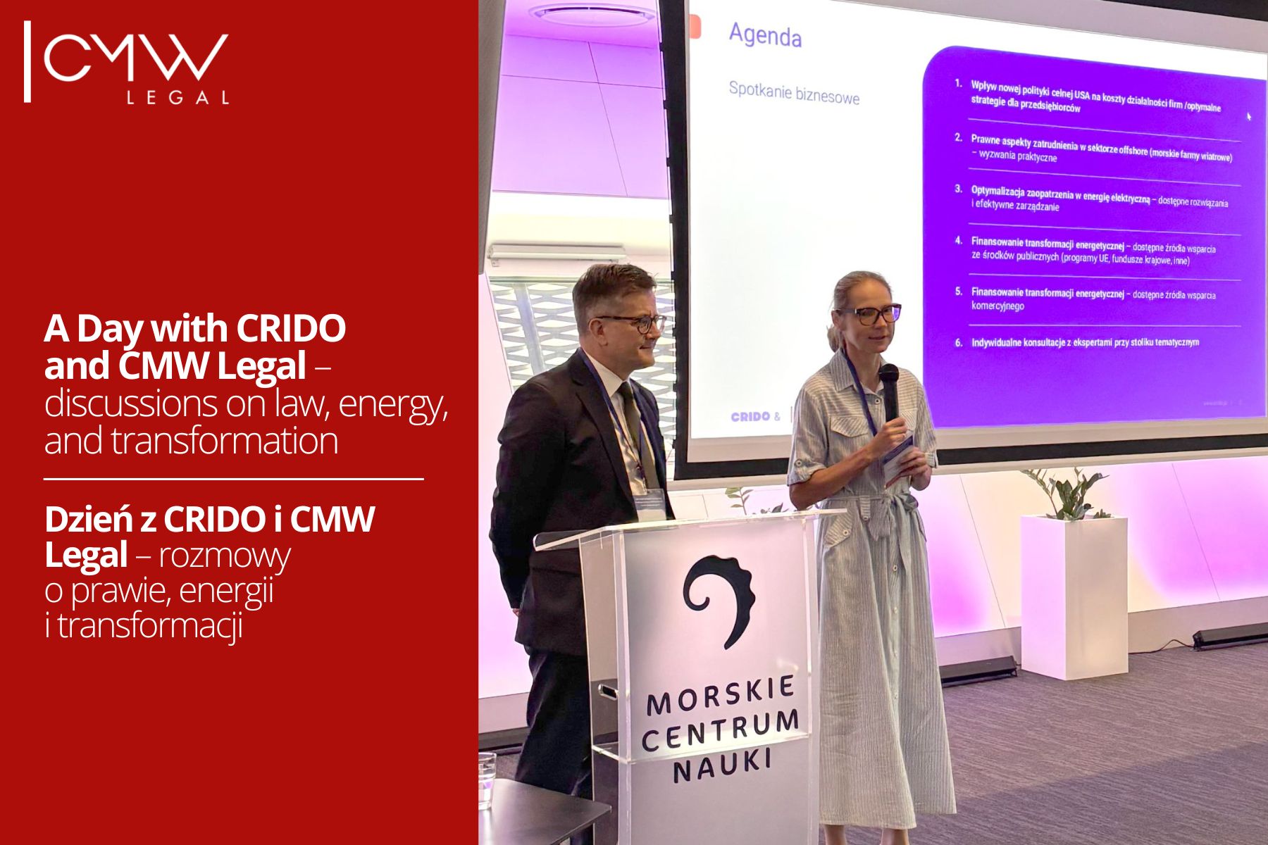  A day of discussion about business transformation with CRIDO and CMW Legal in Szczecin